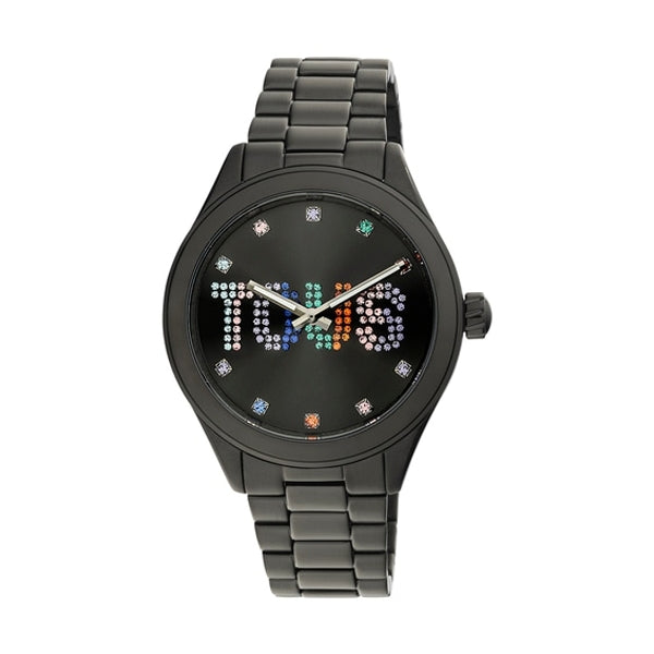 TOUS Black Analog Watch with Crystals