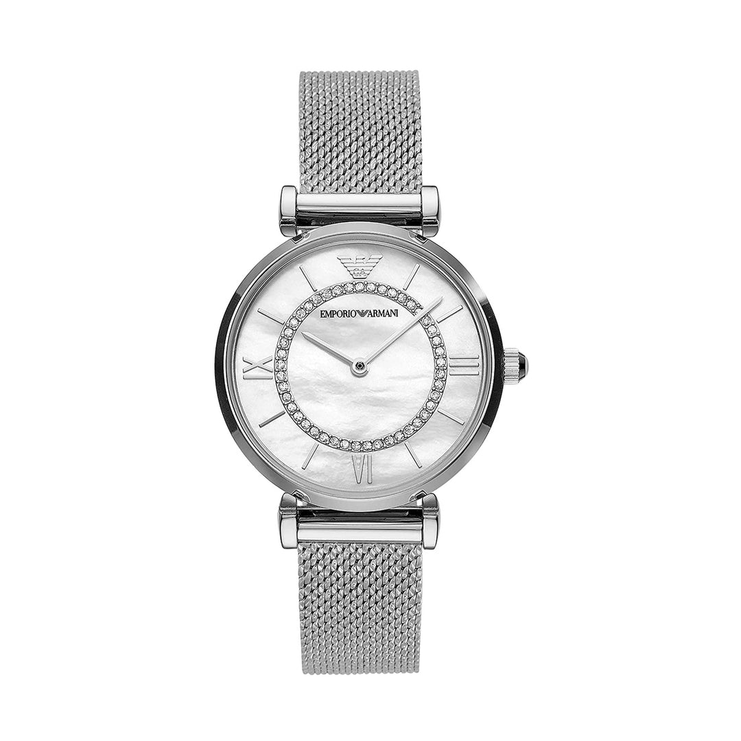 Emporio Armani Silver Mesh Analog Watch