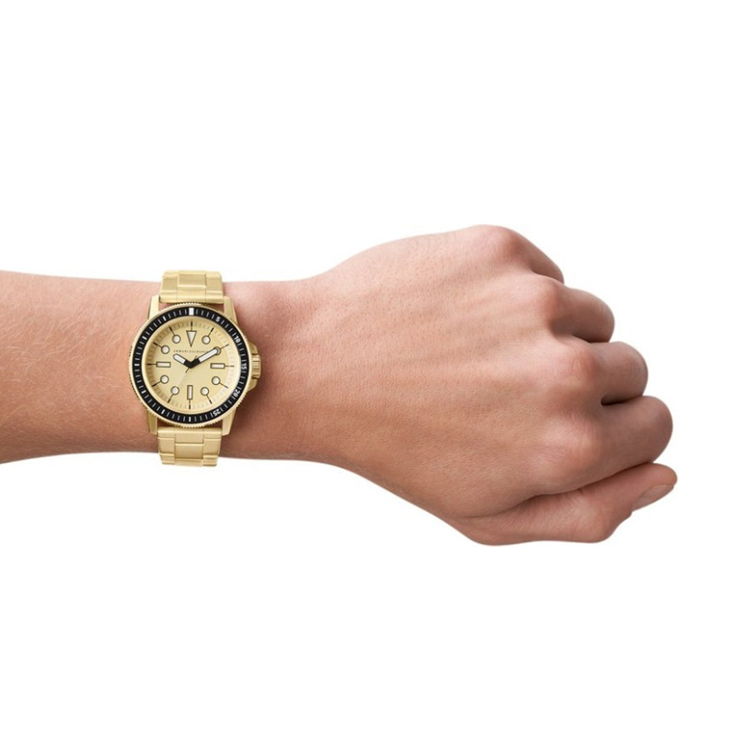 Armani Exchange Gold-Tone Analog Watch