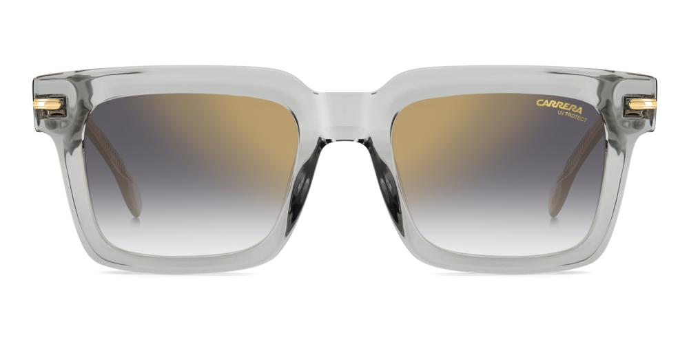 Sleek Transparent Grey Acetate Sunglasses