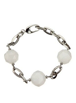 Facet Glow White Bead Elegance