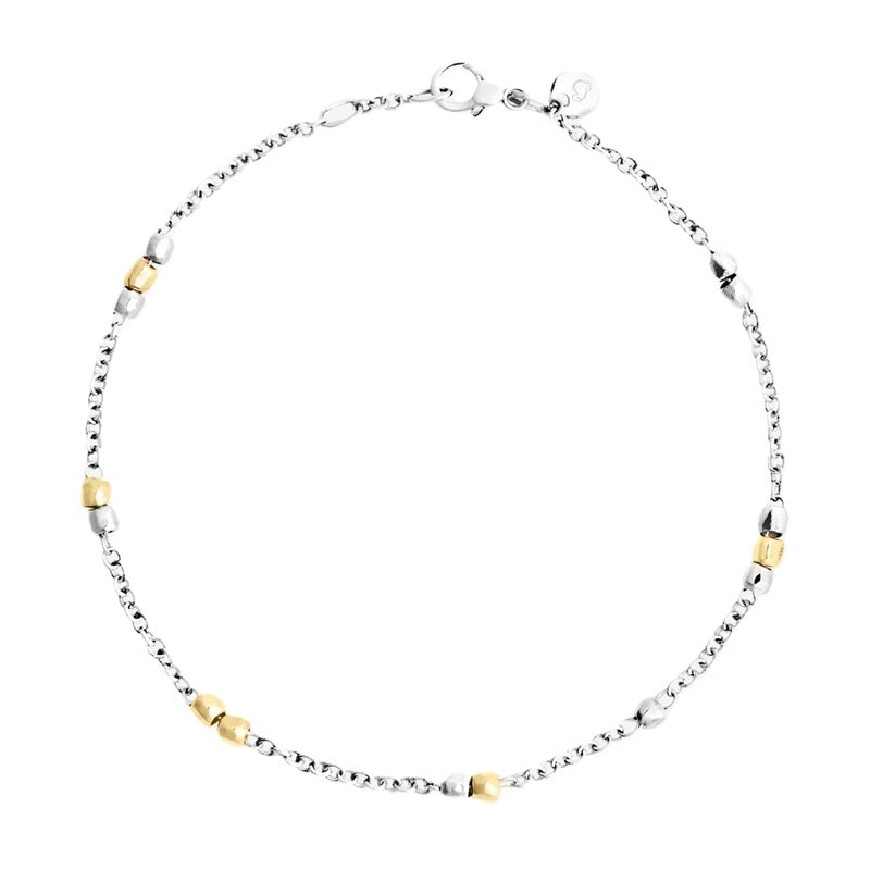Intertwined Elegance Chain Bracelet in Silver and Gold
