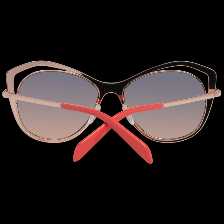 Sculpted Elegance in Rose Gold Cat-Eye Frames