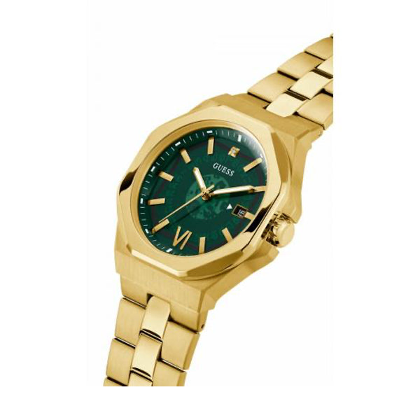 Timeless Gold-Tone Elegance with Dark Green Dial