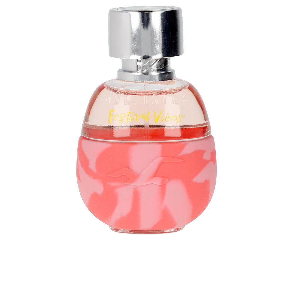 Red glass perfume bottle with silver cap, 100 ml, floral-fruity notes