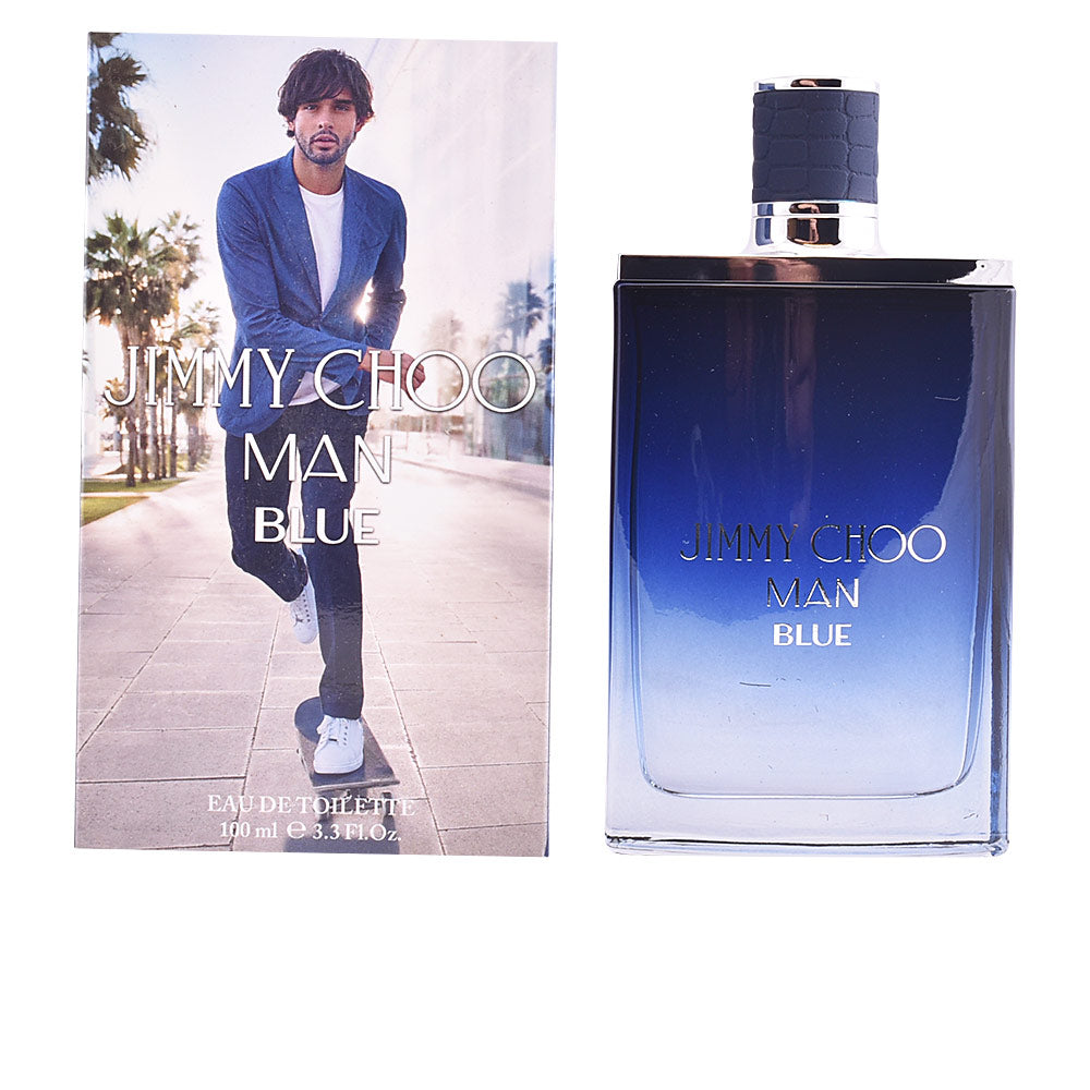 Blue-to-clear glass bottle of Man Blue Eau de Toilette, 100 ml, woody aromatic