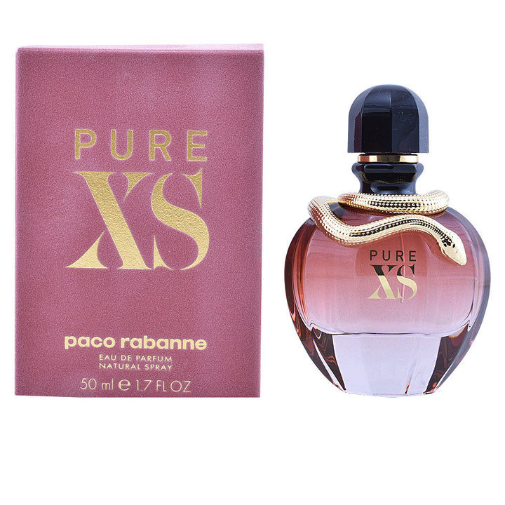 Pink baroque‑inspired glass bottle with golden snake neck, 80 ml eau de parfum