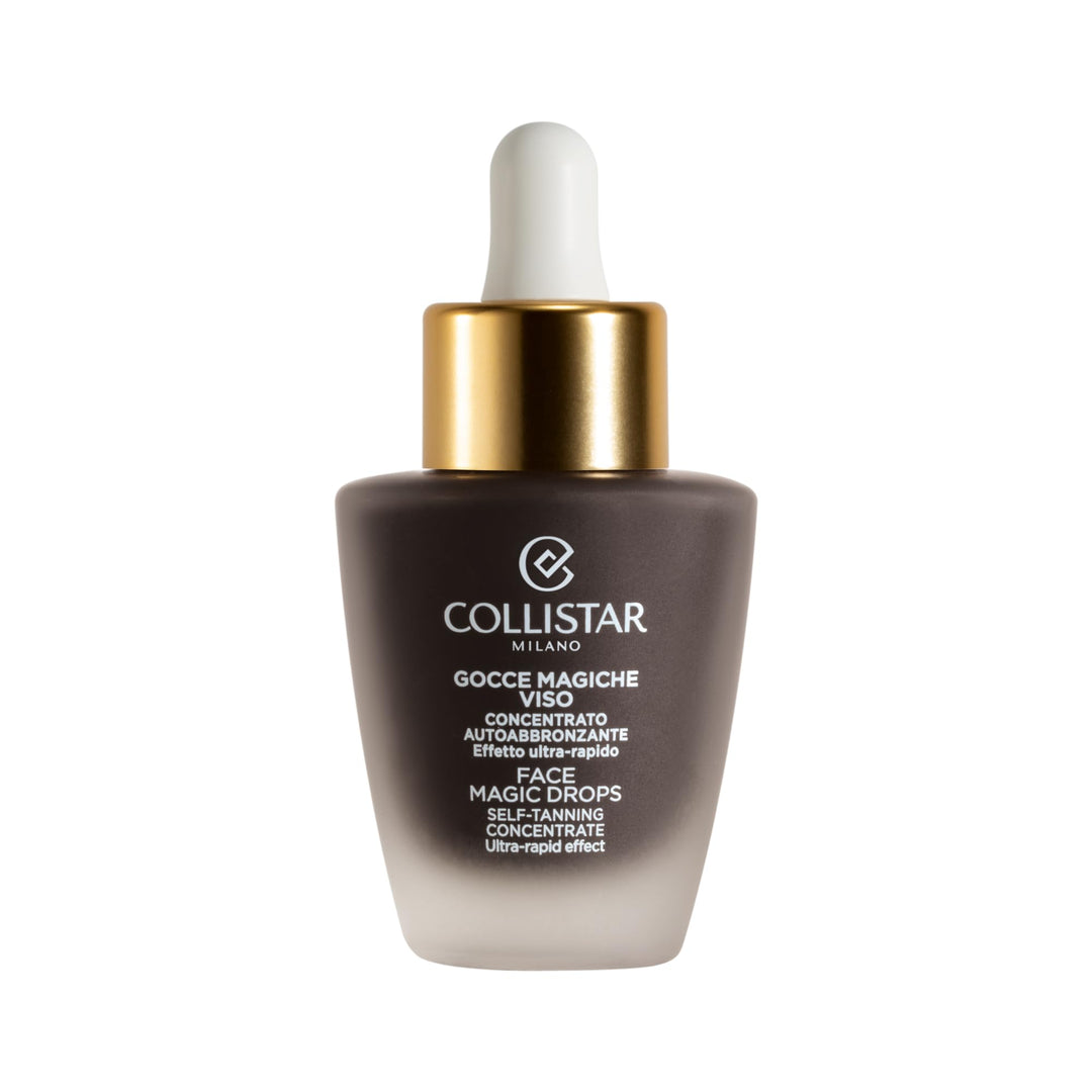 30 ml amber dropper bottle of face bronzing serum, lightweight texture