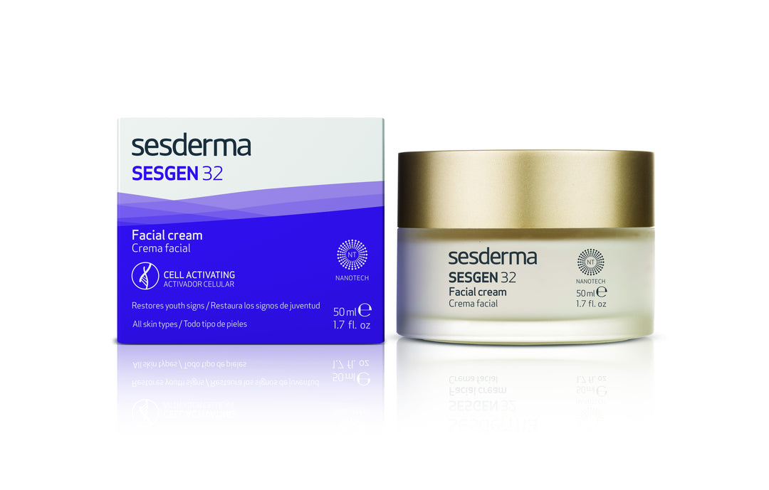50 ml jar of cream with smooth, rich texture for dry, sensitive skin