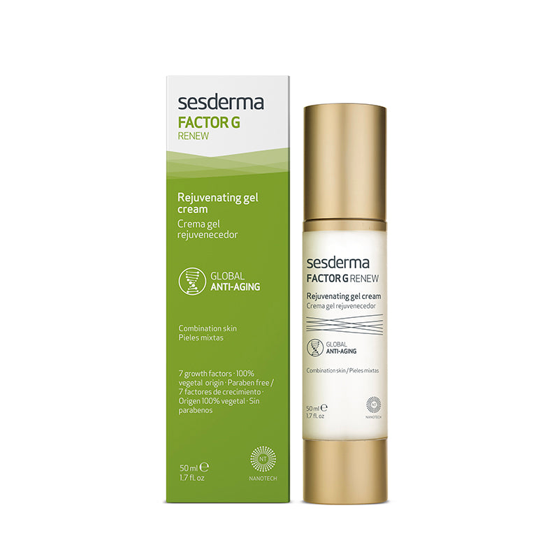 50 ml jar of rejuvenating gel-cream with bakuchiol for combination skin, clinical-style packaging