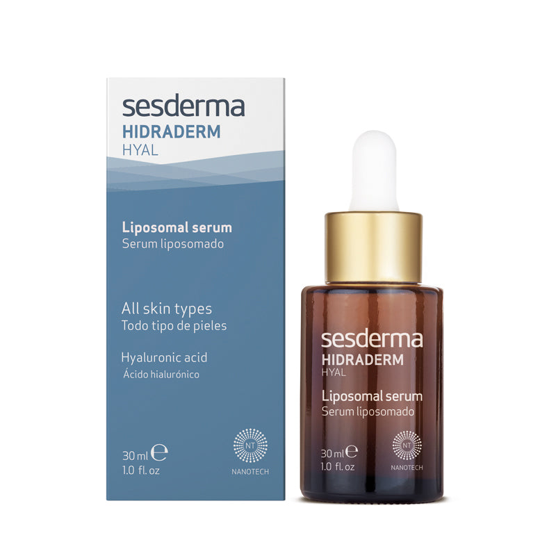 30 ml liposomal serum bottle; hydrating retinol-hyaluronic formula