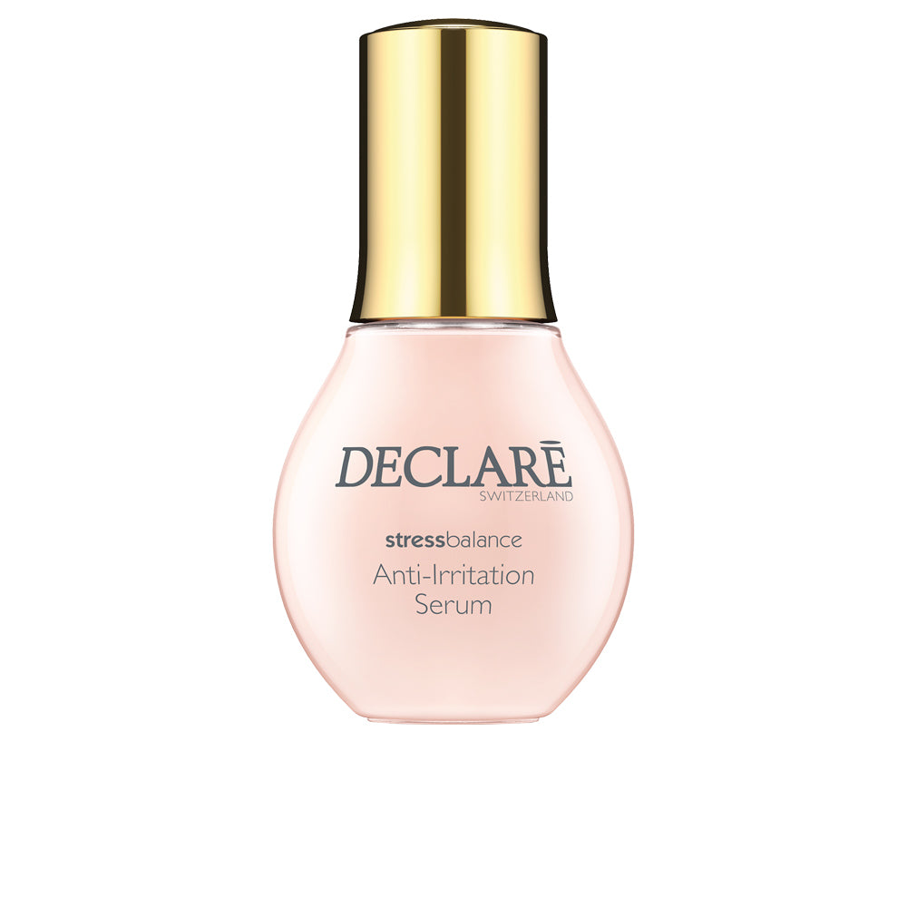 50 ml clear bottle of calming facial serum with botanical extracts