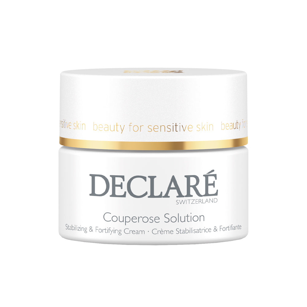 50 ml stabilising cream jar for couperose-prone skin, pale cream texture