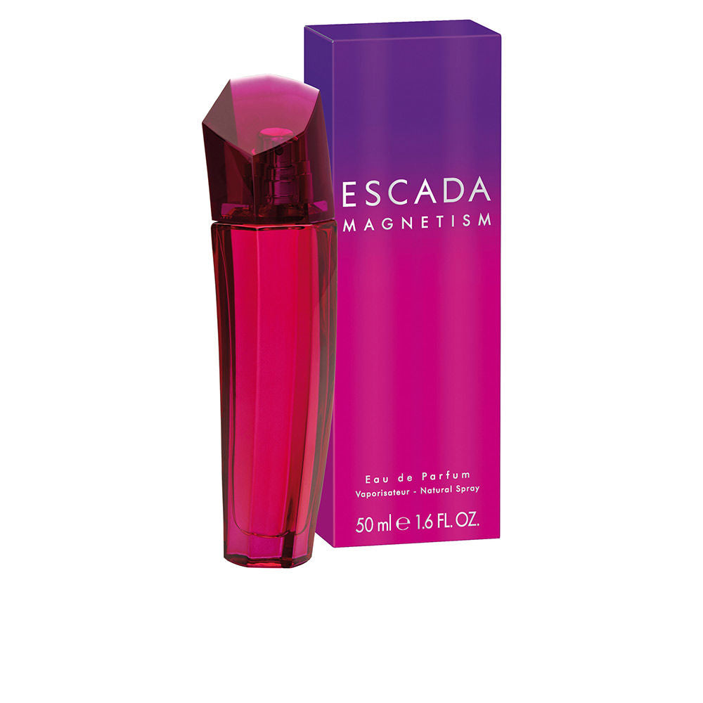 Fuchsia glass perfume bottle; 50 ml amber-gourmand fragrance for Women