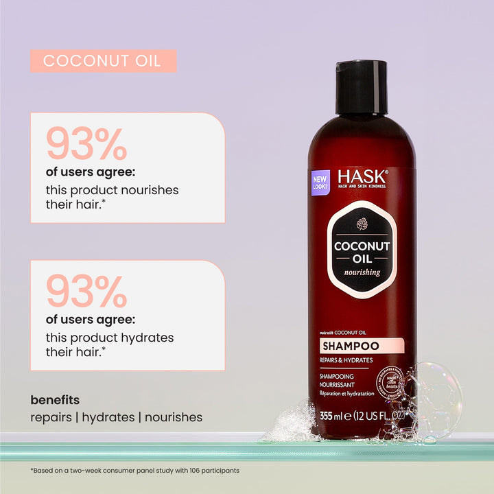 Bottle of nourishing shampoo with monoi and argan, 355 ml, unisex