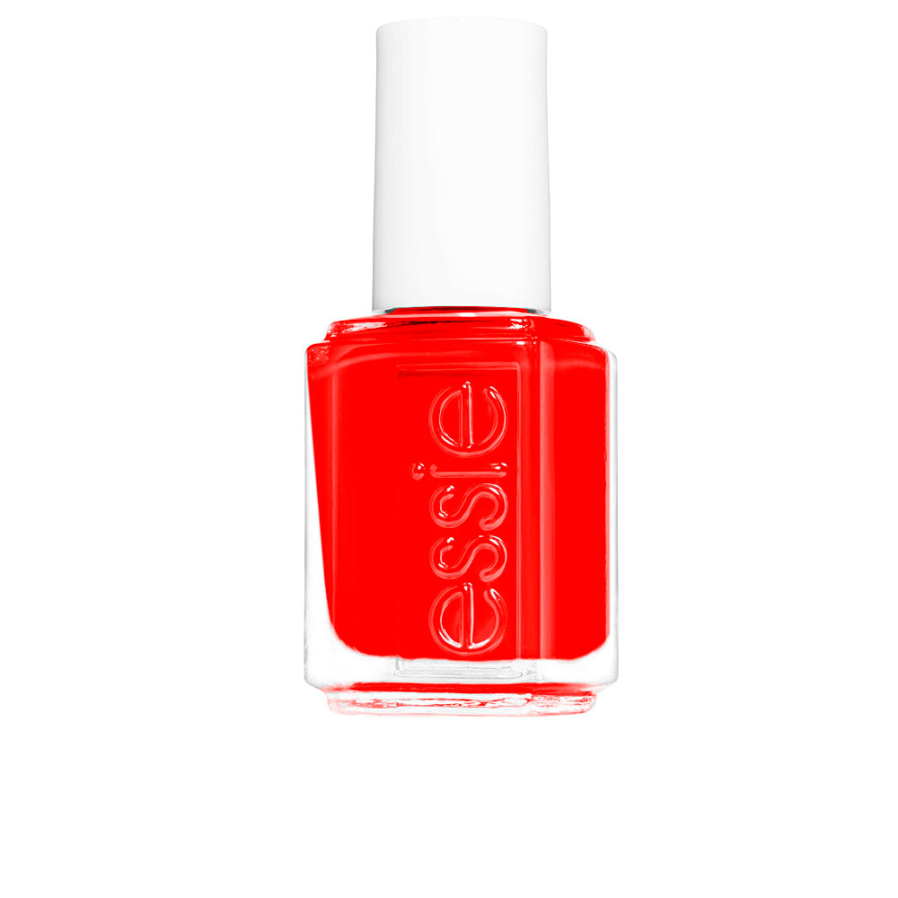 Bottle of classic red cream nail polish, 13.5 ml, glossy finish