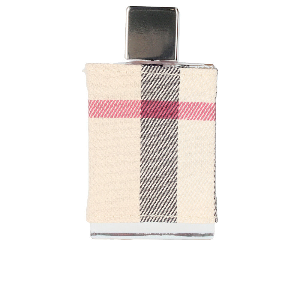 Clear glass perfume bottle with Nova Check band; 50 ml floral Eau de Parfum for Women