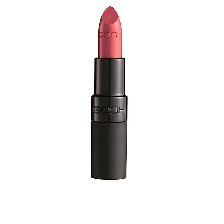 Matte coral-pink lipstick bullet, 4 g, smooth satin-matte surface
