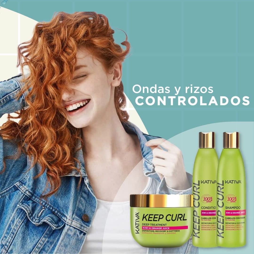 250 ml conditioner bottle for defined curly hair with kiwi and almond