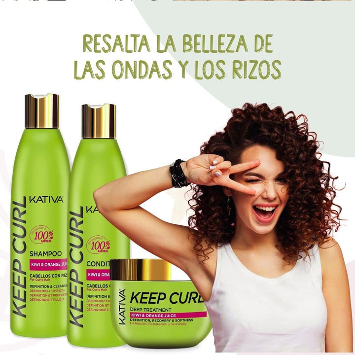 250 ml conditioner bottle for defined curly hair with kiwi and almond