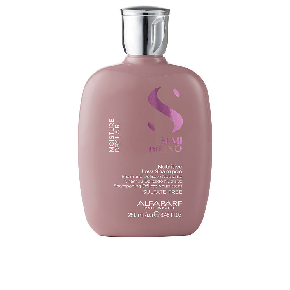 250 ml bottle of Semi di Lino Moisture nourishing shampoo, hydrating formula