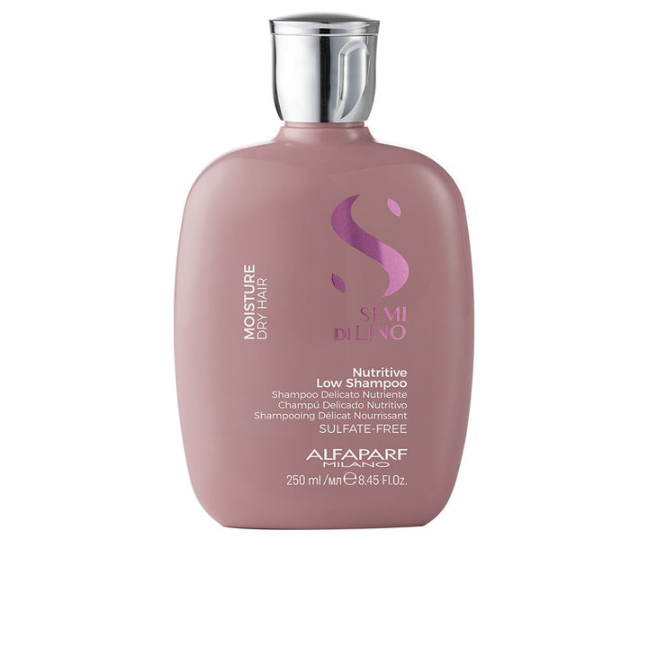 250 ml bottle of Semi di Lino Moisture nourishing shampoo, hydrating formula