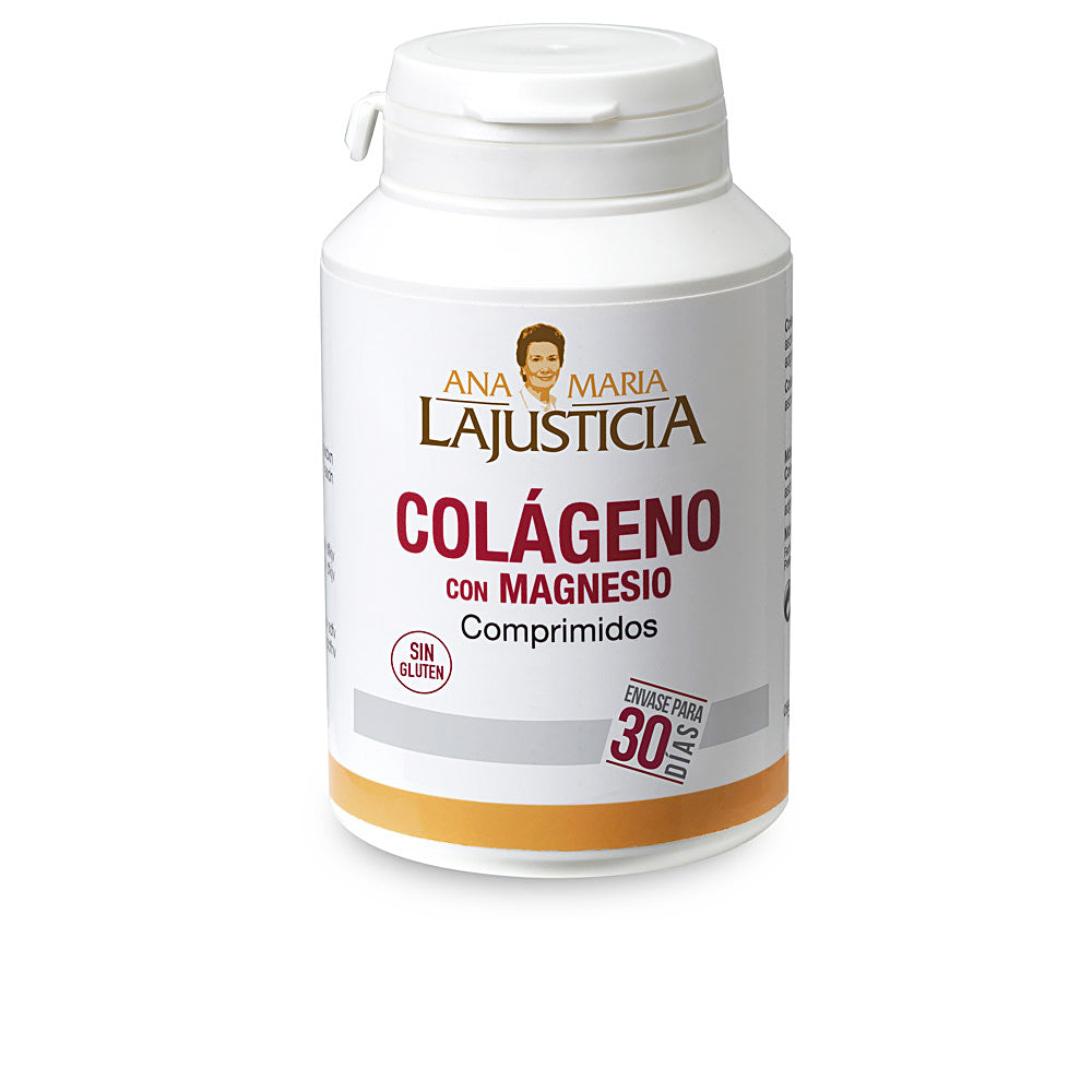 Bottle of 180 collagen and magnesium capsules, Unisex supplement