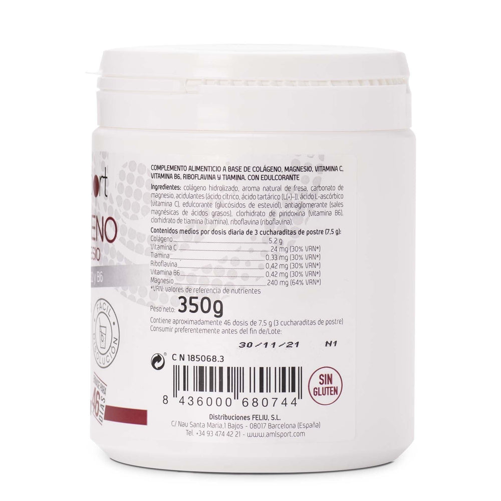 350 g strawberry powdered supplement tub for Unisex recovery with collagen and vitamins