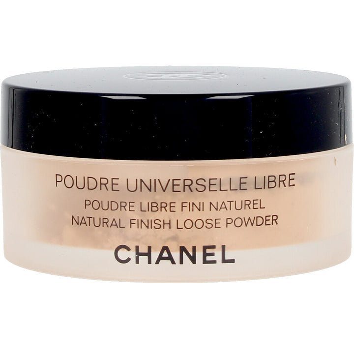 Open jar of loose, satin-translucent setting powder, universal shade 40, 30 g