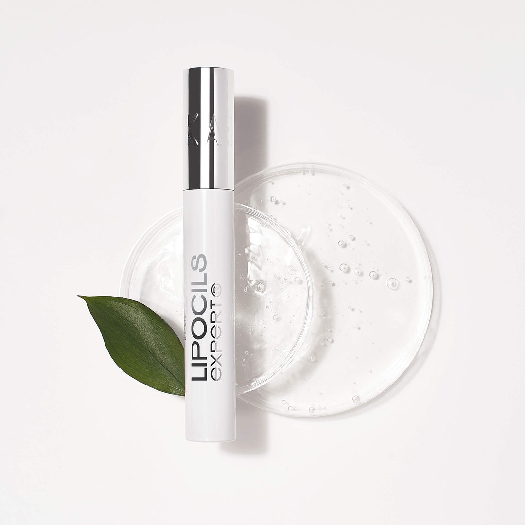10 ml slim vial of plant-based lash growth serum with applicator