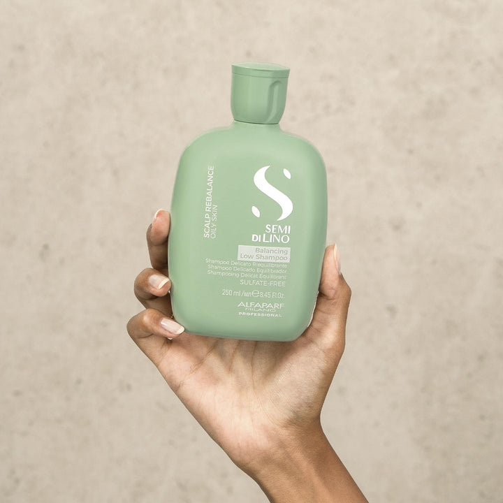 250 ml bottle of calming micellar low shampoo for sensitive scalp
