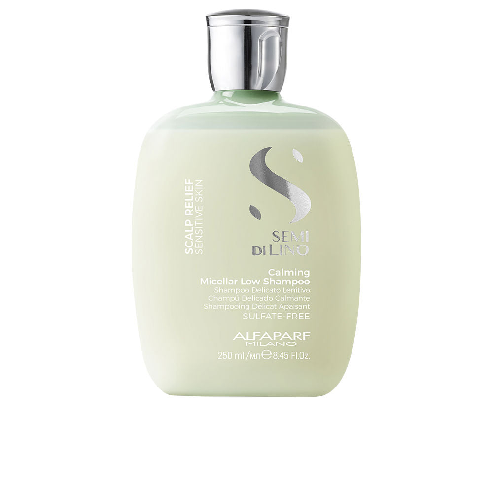 250 ml bottle of calming micellar low shampoo for sensitive scalp
