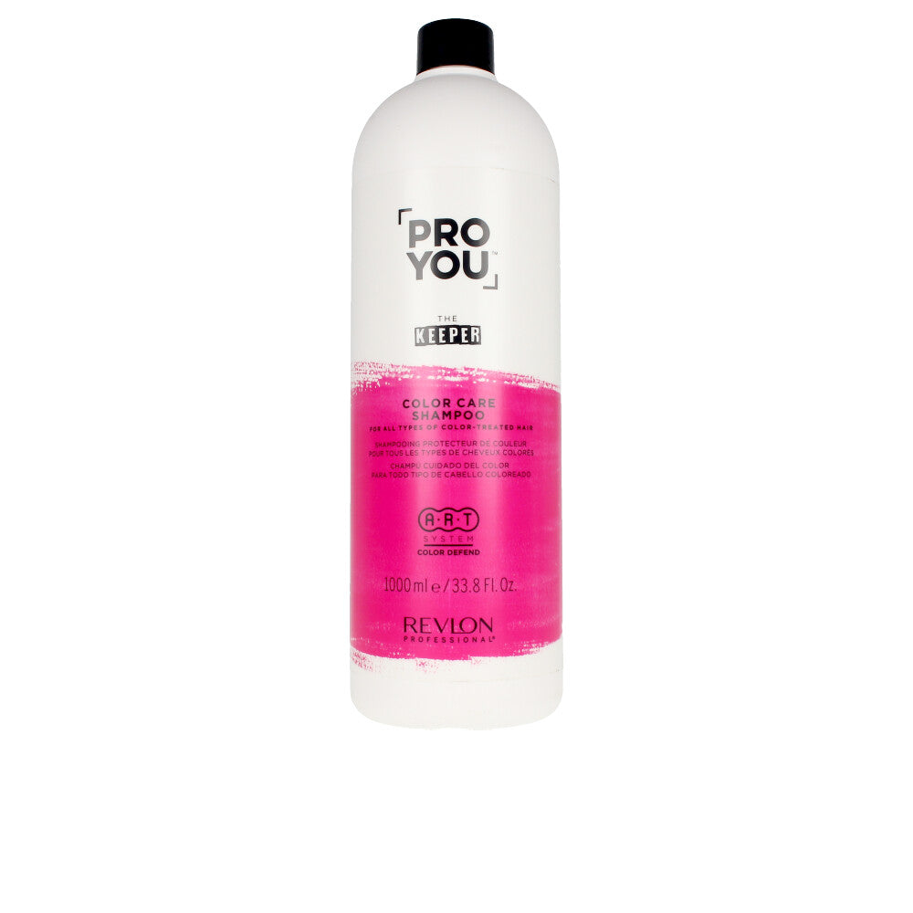 Large 1,000 ml bottle of colour-protecting shampoo for coloured hair, pH-balanced formula