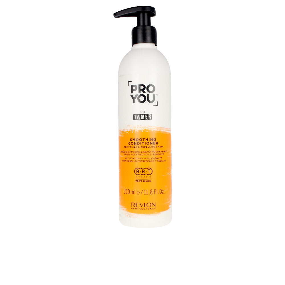 350 ml smoothing conditioner bottle for frizz-prone hair, white packaging