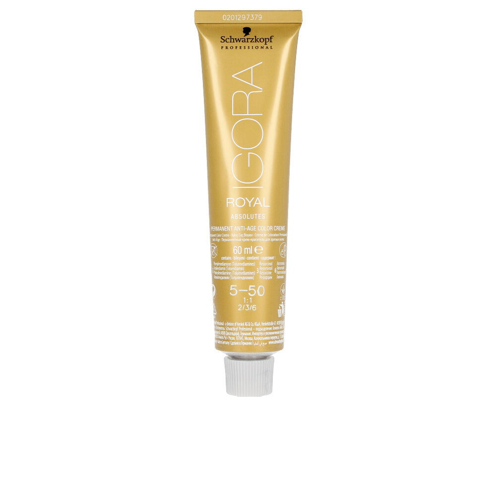 60 ml tube of permanent anti‑age hair colour crème, shade 5‑50, Unisex