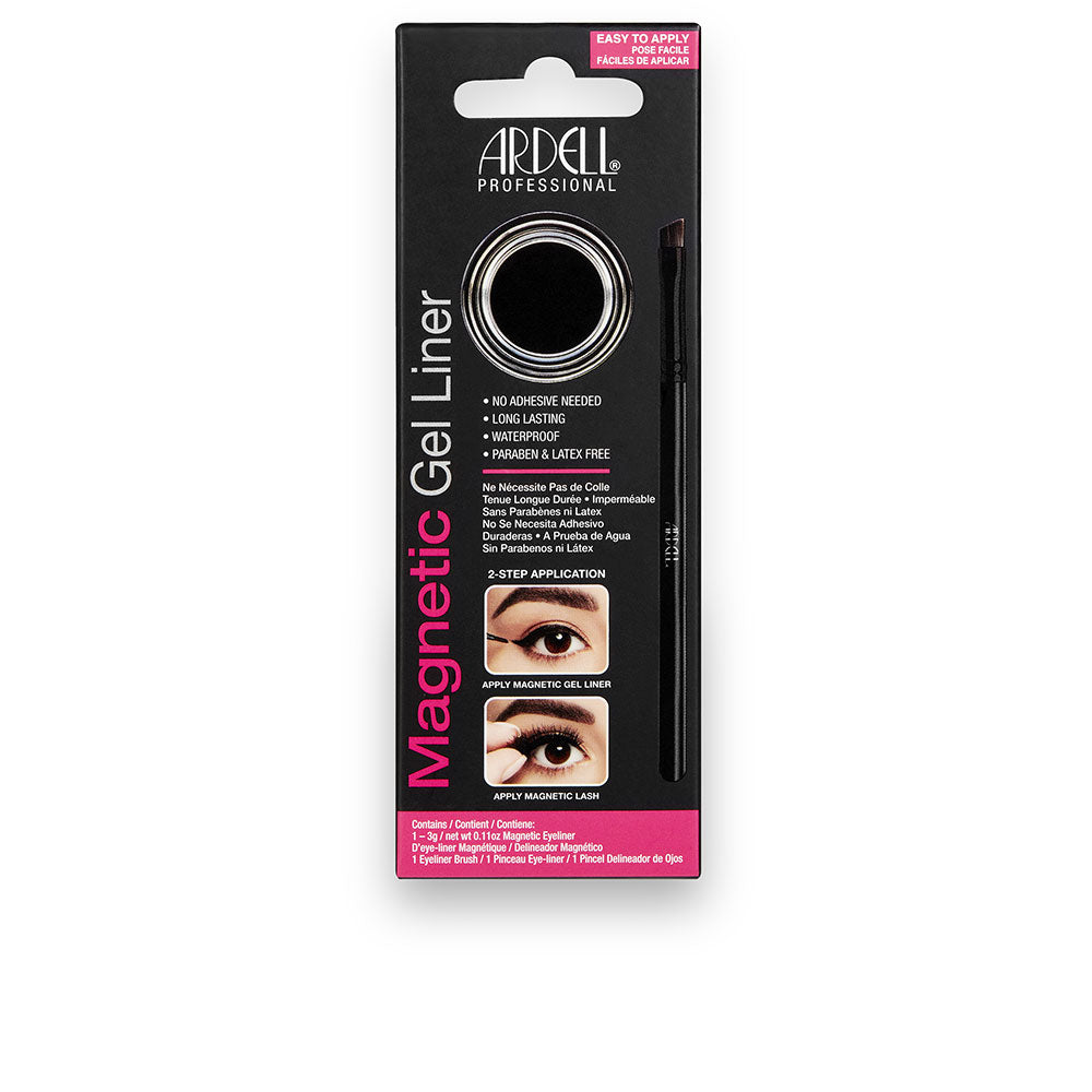 Black magnetic gel eyeliner tube, 3 g, waterproof, cruelty-free