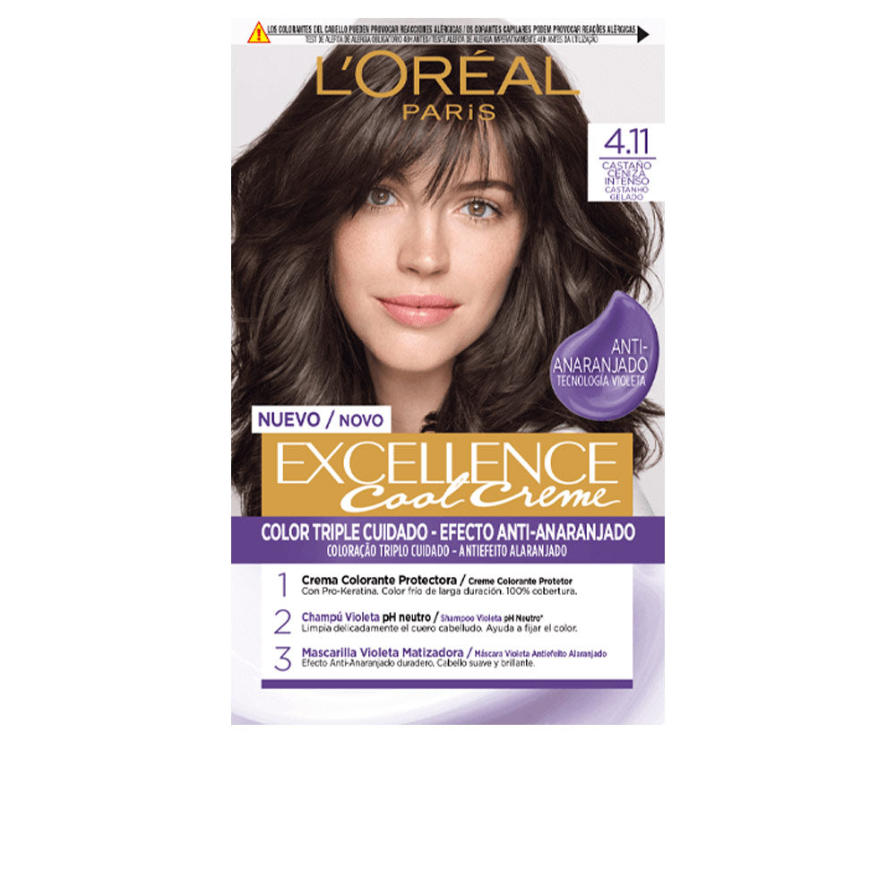 192 ml ash-intense brown permanent hair colour tube and developer kit for Women