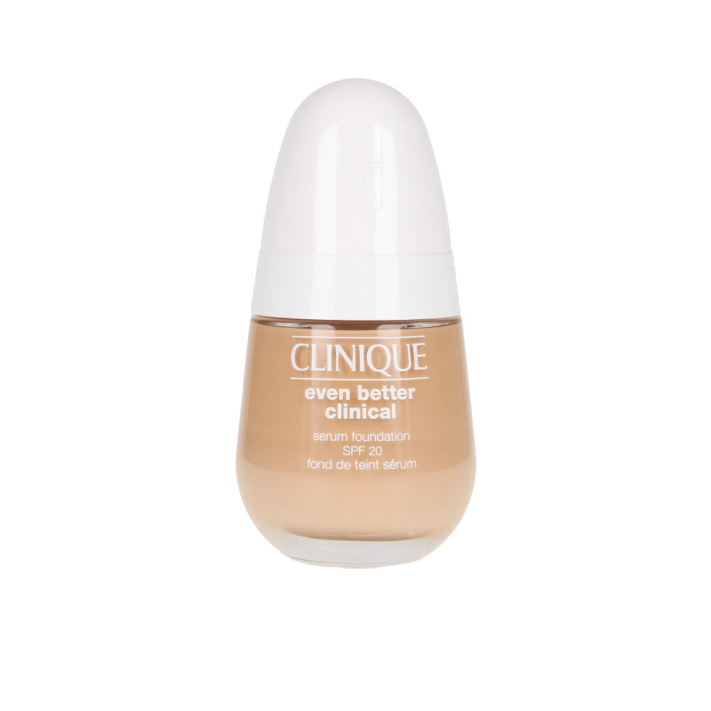 30 ml glass bottle of serum foundation in CN-58 Honey with pump and neutral beige shade