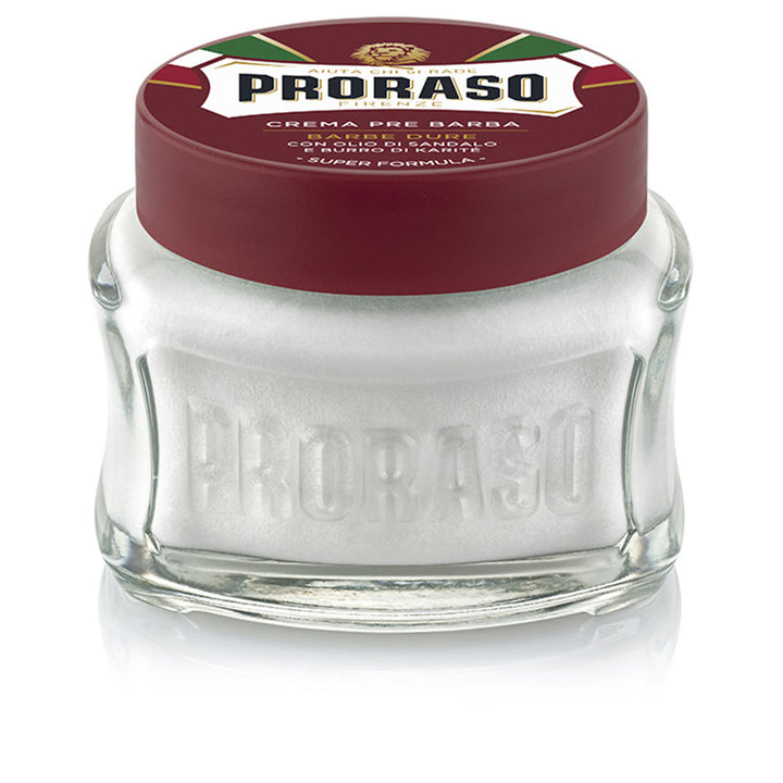 100 ml tube of sandalwood pre-shave cream for Man, shea butter formula
