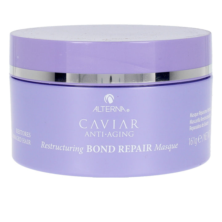 Jar of restructuring hair masque with creamy texture, 161 g, restorative treatment