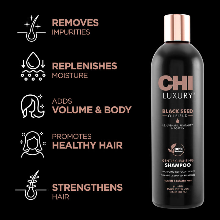 355 ml bottle of Nigella and Silk Repair Shampoo for Unisex use