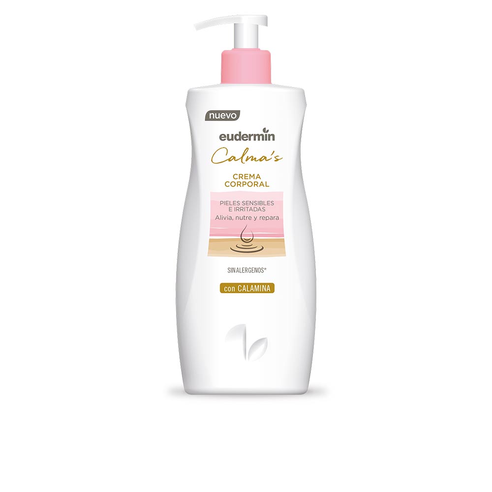 Tub of soothing calamine body cream with creamy pink balm texture