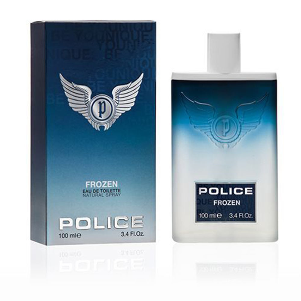 100 ml blue-gradient glass bottle Eau de Toilette for Man, straight-line design