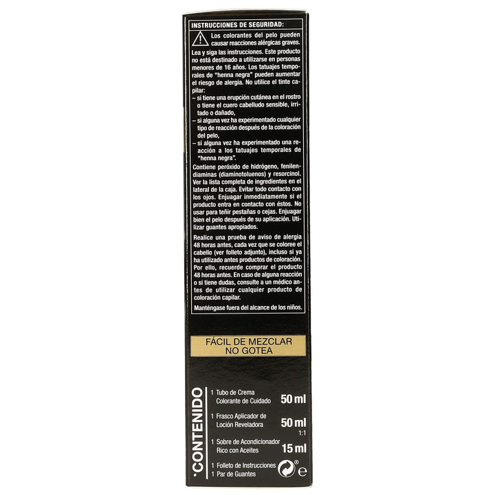 Boxed permanent oil hair colour, ammonia-free, deep brown shade, 5-piece pack