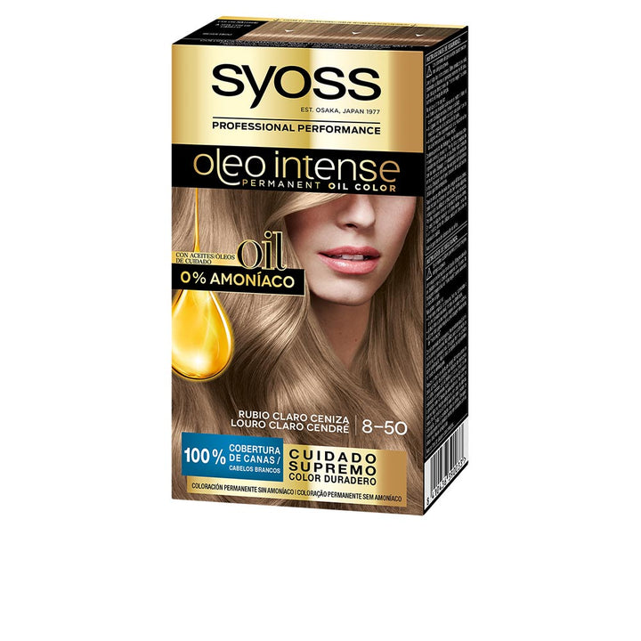 Boxed 5-pack oil-infused ammonia-free hair colour, shade 8.50 ash blonde