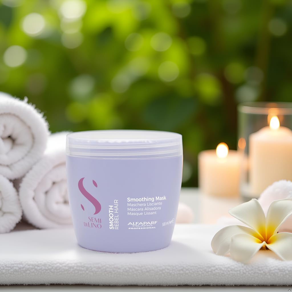 500 ml jar of smoothing hair mask with shea and hibiscus for Women