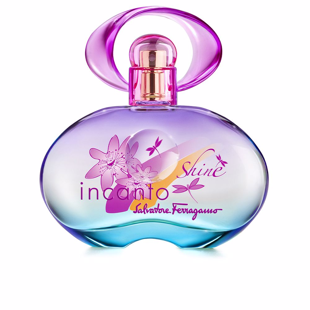 Rounded pink and sky-blue perfume bottle, 100 ml, floral-fruity scent for Women