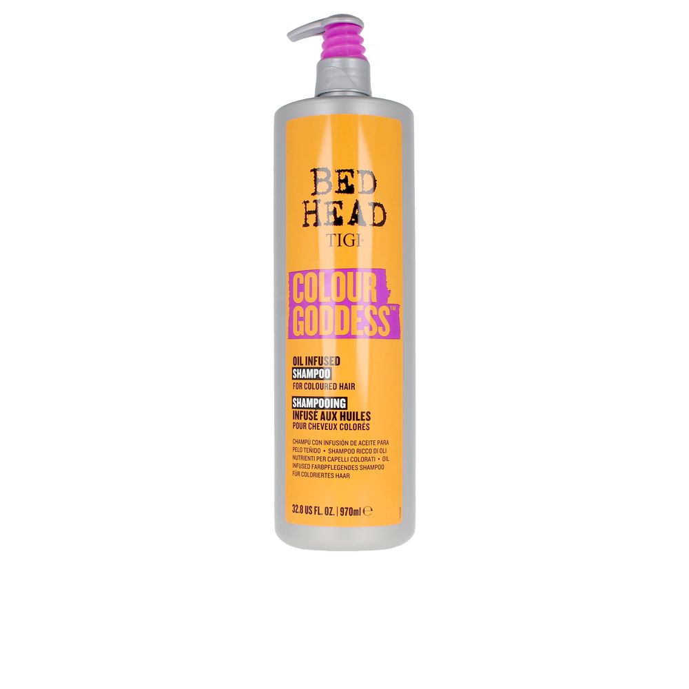 Large 970 ml oil‑infused shampoo bottle for colour‑treated hair, salon formula