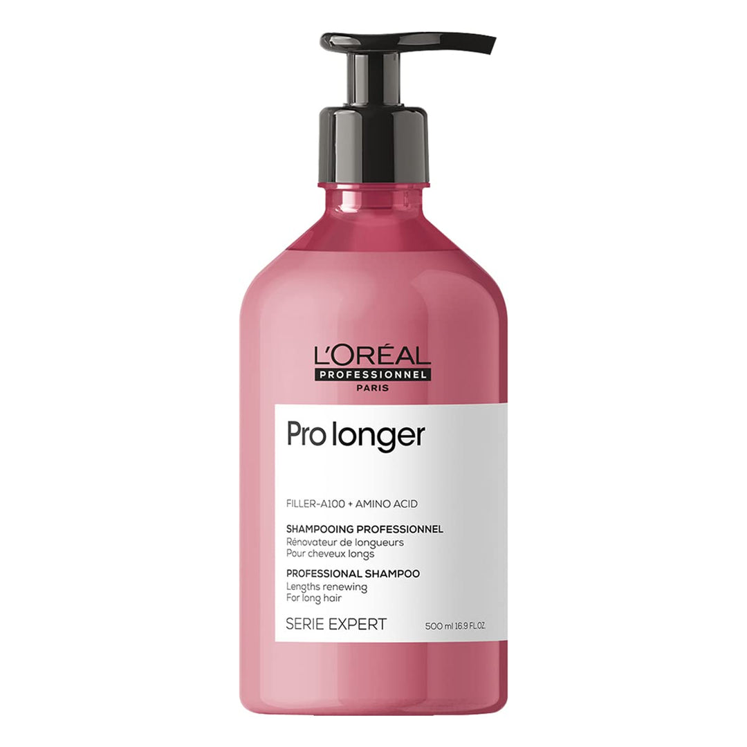 500 ml ProLonger repairing shampoo bottle, white label, for longer finer ends, Unisex
