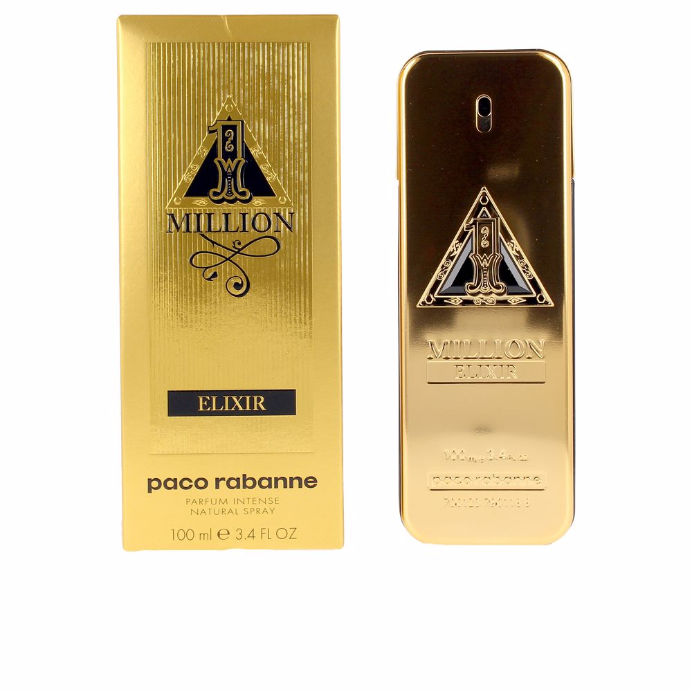 200 ml jewel-like gold bottle of intense parfum for Man with rose and woody notes